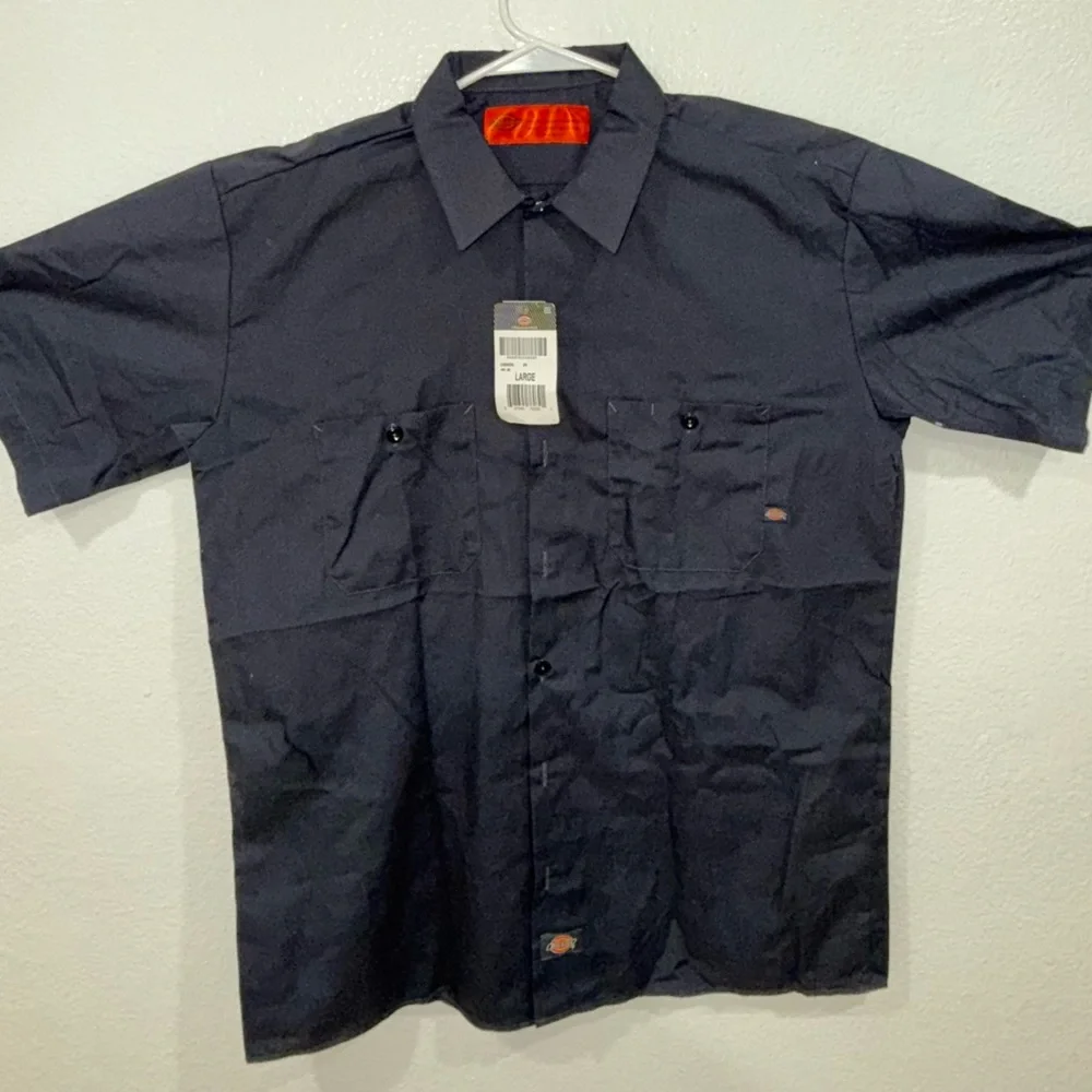 Dickies Men's Navy blue Short Sleeve Shirt Large - Picture 2 of 4